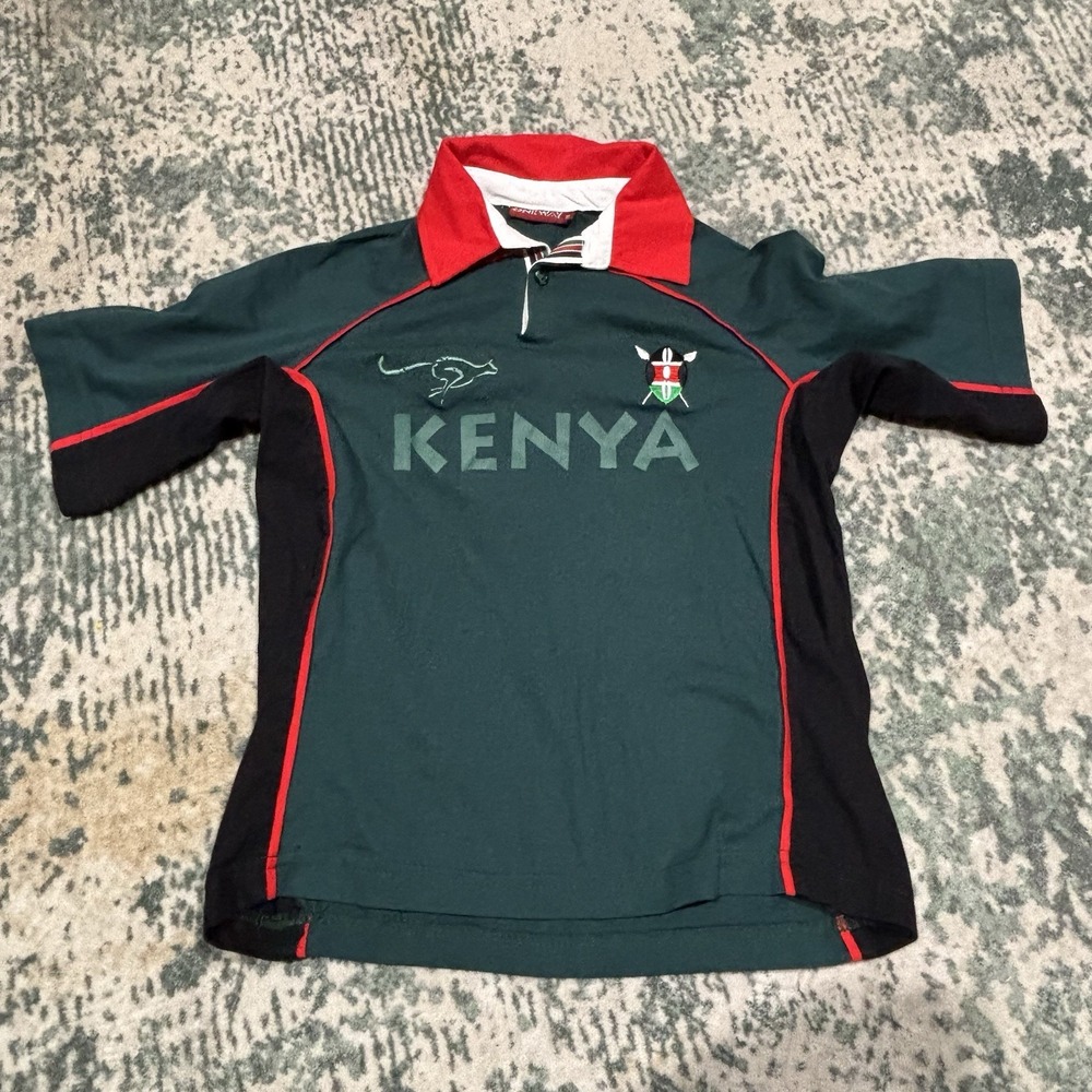 Kenya Oneway 2003 Cricket World Cup retro classic vintage polo shirt Youth M